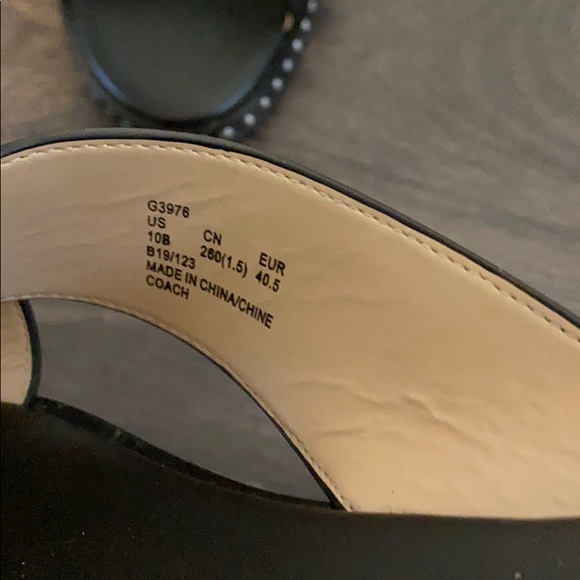 Coach Black Studded slide sandals - Picture 4 of 5
